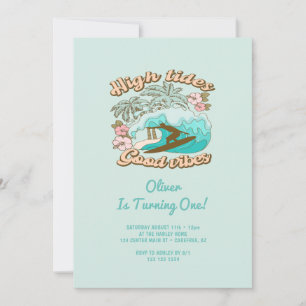 Convite Surfboard de Praia Bom primeiro aniversario do Gar