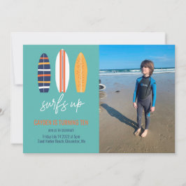 Convite Surfs Up BOY prancha de surf praia Festa de Aniver
