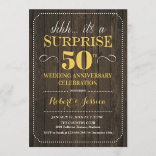Convite Surpreenda 50º Aniversário de Casamento - Madeira 