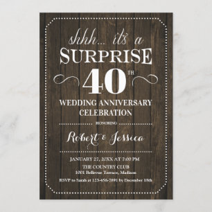Convite Surpreenda no 40º Aniversário de Casamento - Madei