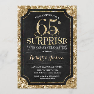 Convite Surpreenda no 65º Aniversário de Casamento - Doura