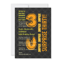 SURPREENDA o 30o aniversário moderno preto e o