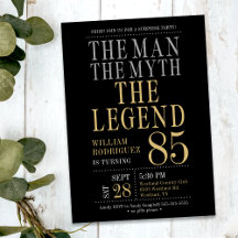 Surpreenda o Aniversariante de 85 anos O Homem O M