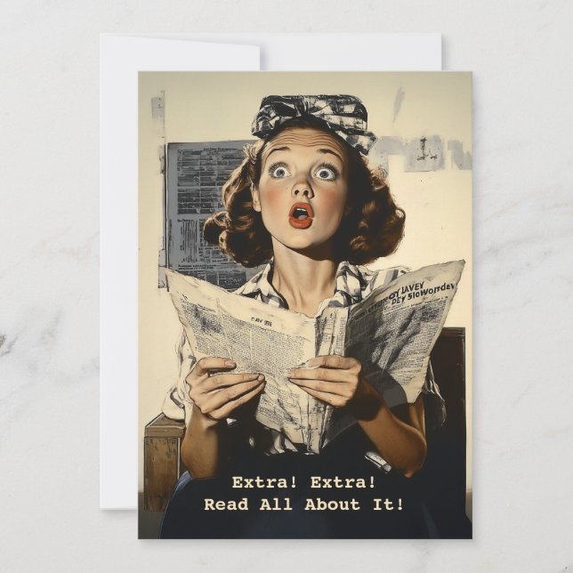 Convite Surpreendido com a Leitura de Jornal (Frente)