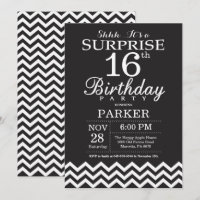 Surpresa 16.º aniversário, Black and White Chevron