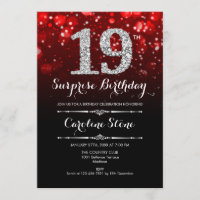 Surpresa 19.º aniversário - Prata Negra Vermelha
