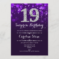 Surpresa 19.º aniversário - Prata roxa