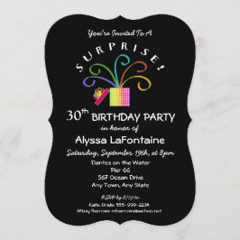 Convite SURPRESA! 30 ou qualquer Festa de aniversário pret