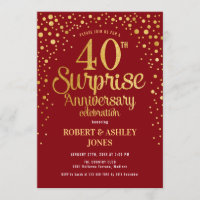 Surpresa 40 anos - Ruby Red & Dourado