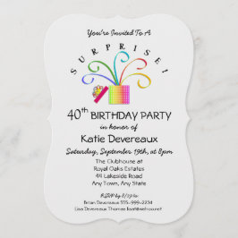 Convite SURPRESA! 40 ou qualquer Festa de aniversário de i