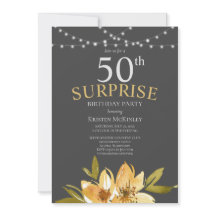 Surpresa 50ª Festa de aniversário Amarela