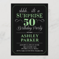 Surpresa 50ª Festa de aniversário - Verde Preto