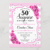 Surpresa 50º aniversário - Branco rosa