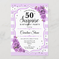 Surpresa 50º aniversário - Branco roxo