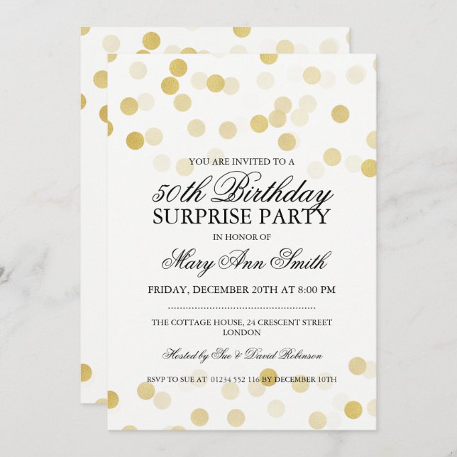 Convite Surpresa 50º Aniversário das Luzes das Folhas de O (Frente/Verso)