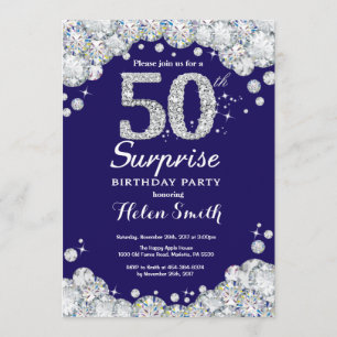 Convite Surpresa 50º aniversário do Diamante Azul de Prata