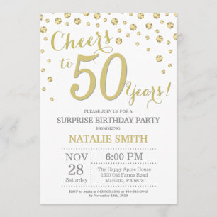 Convite Surpresa 50º aniversário do Diamante Dourado de Li