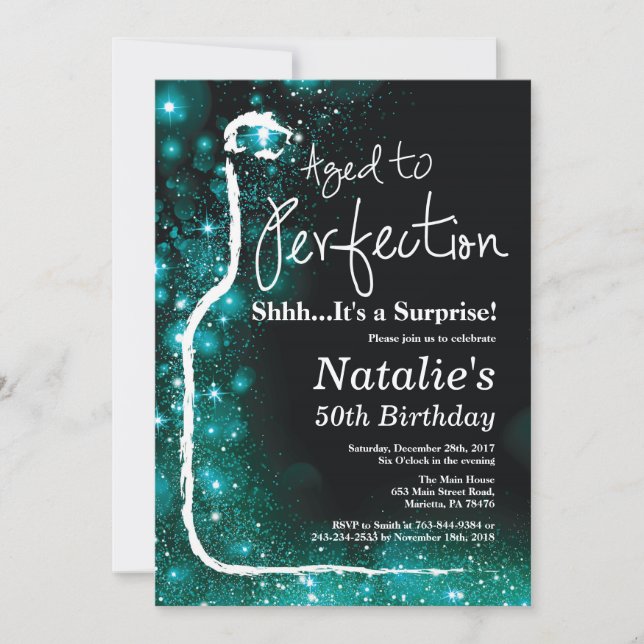 Convite Surpresa: 50º aniversário do vinho envelhecido em  (Frente)