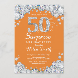 Convite Surpresa: 50º aniversário Orange e Diamante Prat