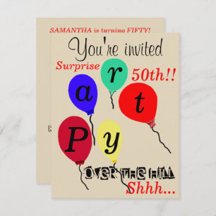 Convite Surpresa 50º sobre os Balões de Hill