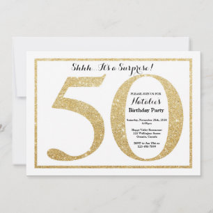 Convite Surpresa: 50. º Aniversário do Dourado Glitter