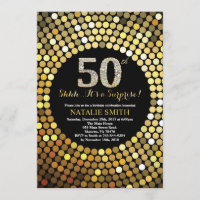 Surpresa 50.º Aniversário, Preto e Dourada Brilhan
