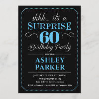 Surpresa 60ª Festa de aniversário - Azul Preto