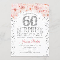 Surpresa 60ª Festa de aniversário - Prata branca, 