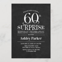 Surpresa 60ª Festa de aniversário - Preto branco