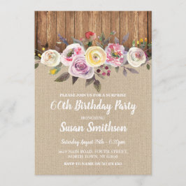 Convite SURPRESA 60.ª e qualquer Festa de aniversário de i