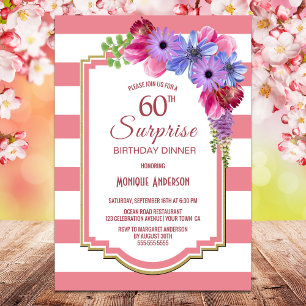 Convite Surpresa 60.º Aniversário, Pia-Rosa Estimulada, Fl