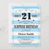 Surpresa Aniversário de 21 anos Listras Azuis e Br