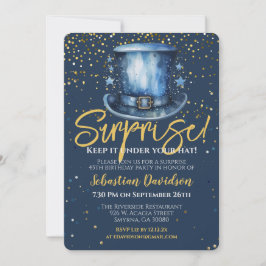 Convite Surpresa Aniversário Mantenha-O Sob O Seu Chapéu