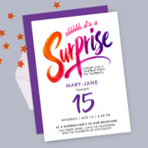 Surpresa Colorida Moderna Script 15º Aniversário A