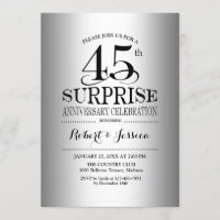 Surpresa de 45º Aniversário de Casamento - Prata