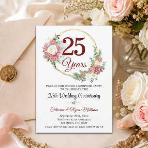 Convite Surpresa de Aniversário de 25 Anos de Casamento Fl