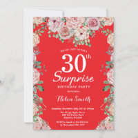 Surpresa de Aniversário de 30 anos com Peônias Ros