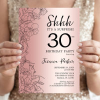 Surpresa de Aniversário de 30 anos em Rose Gold