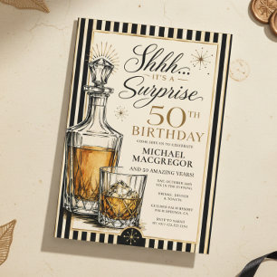 Convite Surpresa de Aniversário de 50 anos com Tema de Whi