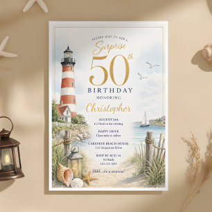 Convite Surpresa Farol de Aniversário de 50 anos