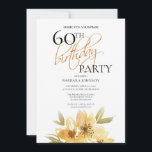 Convite Surpresa Floral Amarela Elegante 60º Aniversário<br><div class="desc">Elegante Soft Yellow Floral Surprise 60th Birthday Invitation Este convite tem uma elegância eloquente que é perfeita para seu evento especial. Este design apresenta flores amarelas suaves e tipografia personalizada em um fundo branco nítido. Adicione suas informações para completar a aparência.</div>