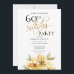 Convite Surpresa Floral Amarela Elegante 60º Aniversário<br><div class="desc">Elegante Soft Yellow Floral Surprise 60th Birthday Invitation Este convite tem uma elegância eloquente que é perfeita para seu evento especial. Este design apresenta flores amarelas suaves e tipografia personalizada em um fundo branco nítido. Adicione suas informações para completar a aparência.</div>