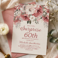 Surpresa Floral Creme Rosa Empoeirado Vermelho 60º