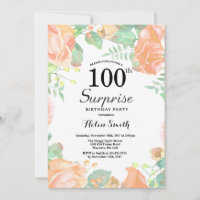 Surpresa Floral de Pêssego Botânico 100º Aniversár