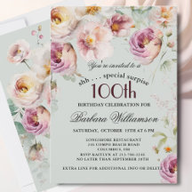 Surpresa Floral Pintada com Elegância para 100 Ano
