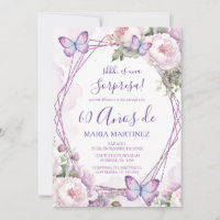 Surpresa Floral Pó Roxo Espanhol Aniversário de 60