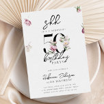 Convite Surpresa Floral Rosa 50ª Festa de aniversário<br><div class="desc">Surpresa Floral Rosa 50º Convite de aniversário</div>