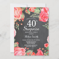 Surpresa Floral Vermelha Botânica para Aniversário