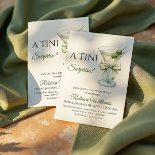 Convite Surpresa Neutra Tini Martini de Azeitona Revelação