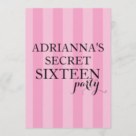 Convite Surpresa Secreta Doce 16 Bandas Rosa